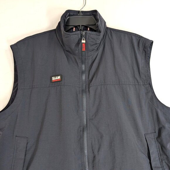 SLAM ATS Vest Mens M Black Full Zip Zip Pockets Lining Logo Work Outdoors Active - Picture 2 of 16